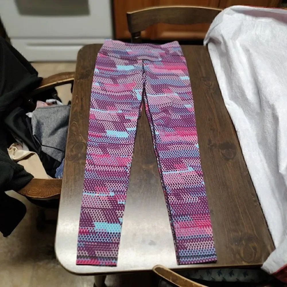 Victoria's Secret Sport Purple Blue Multi-Colored Leggings Size Women's Small